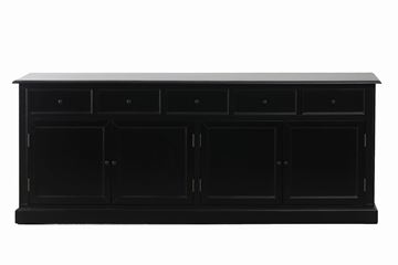 Skænk L220xH86xD50cm sortlakeret